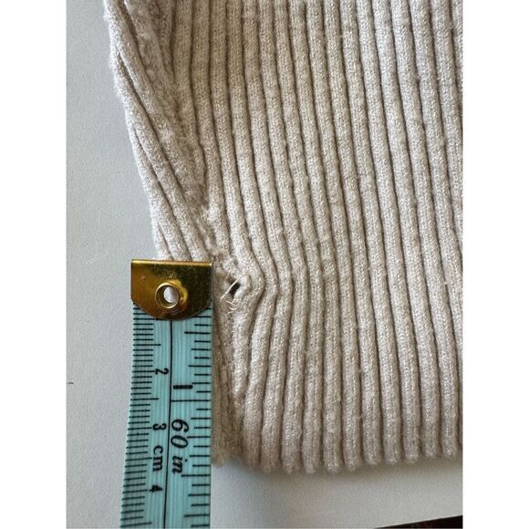 Zara girls toddler 5-6 cream ribbed leggings full length pull on basics cozy com - Picture 5 of 7